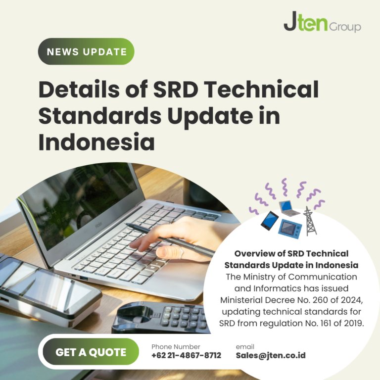 Details of SRD Technical Standards Update in Indonesia Referring to Kepmen Kominfo No. 260 of 2024