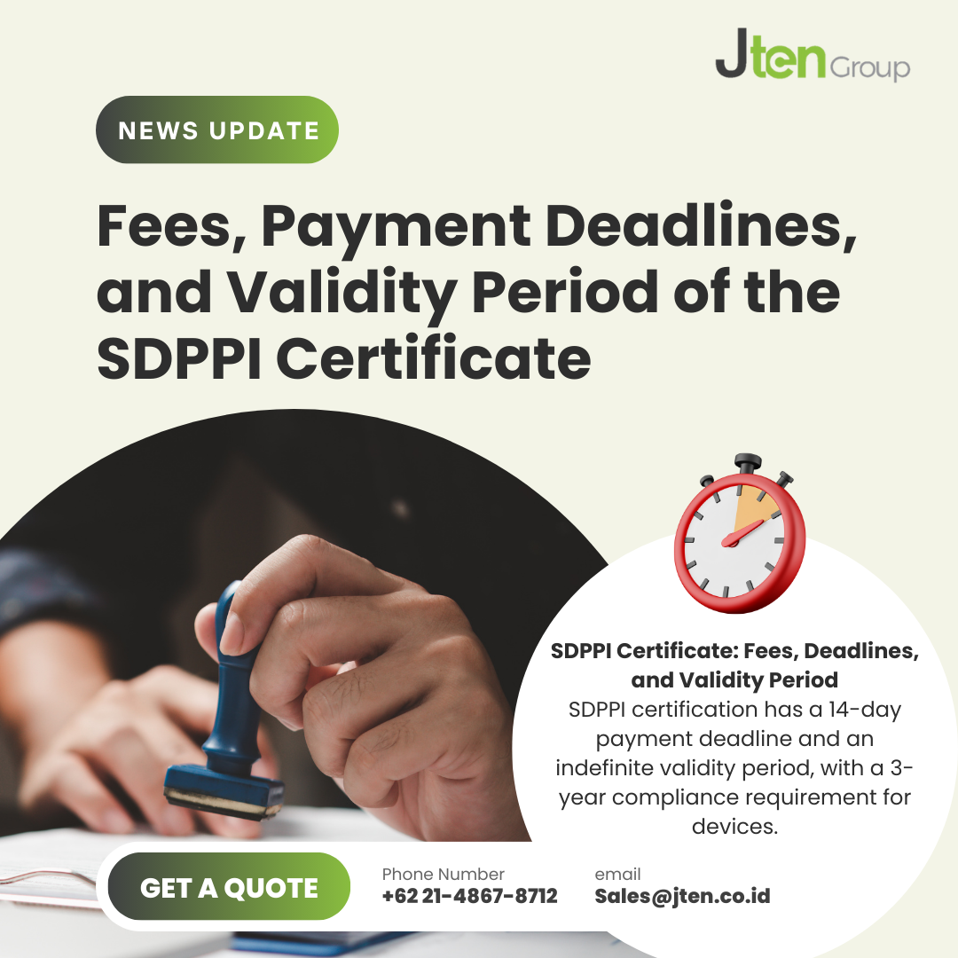 SDPPI Certificate Fees, Payment, and Validity Period 