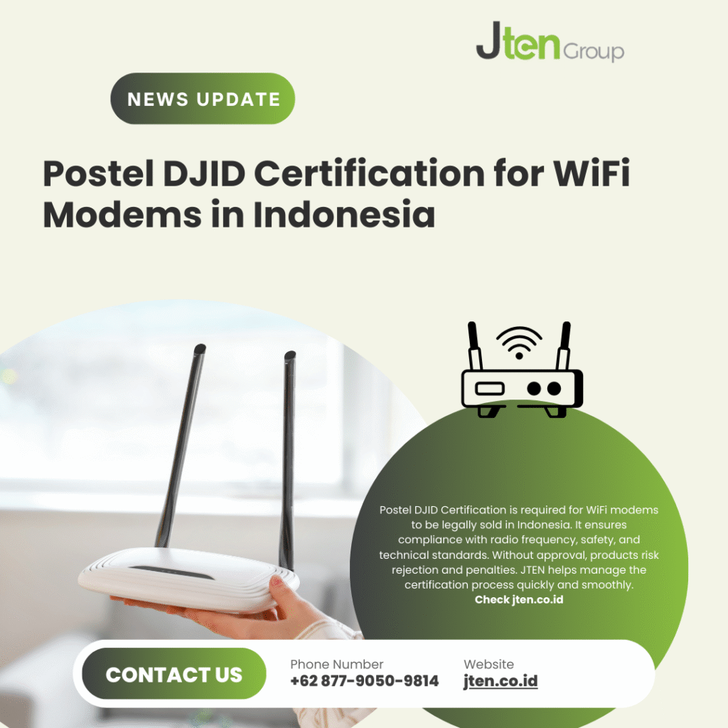 Postel DJID Certification for WiFi Modems in Indonesia